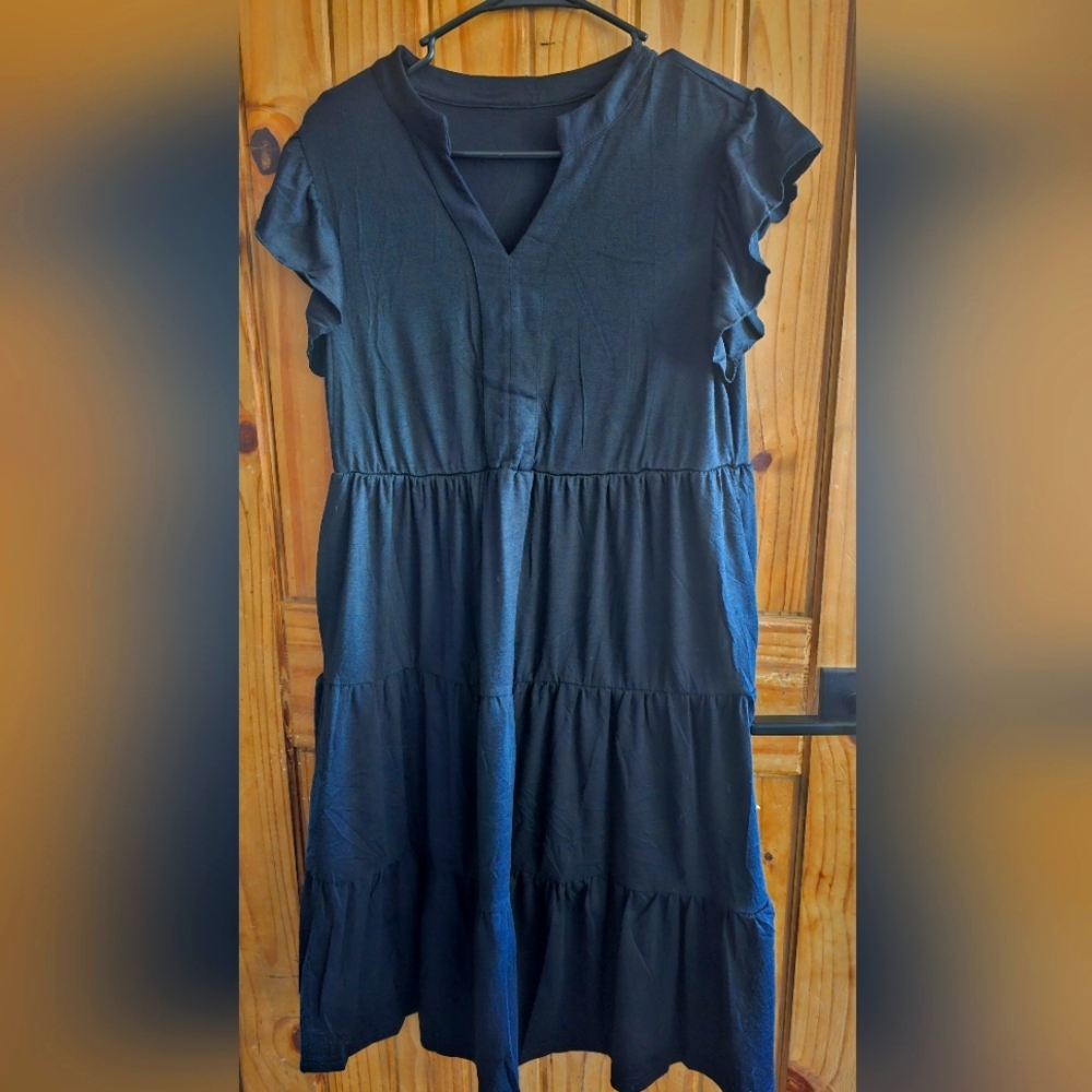 Black 3 Tiered Dress